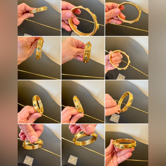 NWT Authentic Bohemian Spring Summer Julie Vos Gemstone Hinged Cuff/Bracelet - Picture 17 of 17